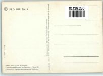 sign Karl Anneker - Mädchen am Spinnrad - Trachten - Spendenkarte Pro Infirmis Schweiz Künstlerkarte