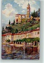 6922 Morcote - Uferansicht d. Lago di Lugano Kirche
