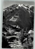 3996 Binn 1965 Foto AK Kirche Brücke über die Binna