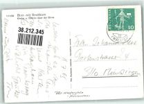 3996 Binn 1965 Foto AK Kirche Brücke über die Binna