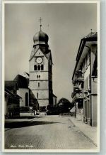6340 Baar 1934 Foto AK Kath. Kirche Bahnpost Zug 2333