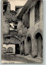 2514 Ligerz Gléresse 1915 Foto AK Dorf- Gasse