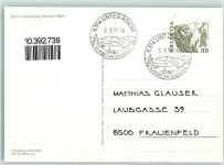 6314 Unterägeri - Bern Lötschberg Simplon Bahn Ort lt. Stempel