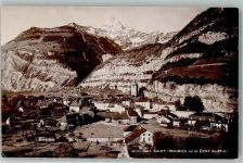 1890 St-Maurice - Ortsansicht u. Dent du Midi
