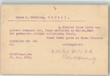 5040 Schöftland 1922 - Geschäftskorrespondenz Fa. Lüthy