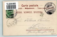 7312 Pfäfers 1899 Lithographie Gruss aus - Hotel und Wasserfall, Verlag Müller & Trüb 240 AK