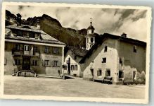 7514 Sils/Segl Maria Foto AK Rathaus Gasthaus Kirche Dorfplatz