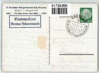 Breslau Wroclaw 12. Deutsches Sängerbundesfest 1937 Bundesfeier Ganzsachen Schweiz Künstlerkarte