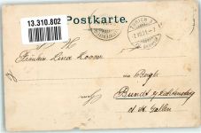 8000 Zürich 1901 Gebrauchsspuren Gasthaus Militär-Kantine Allmed