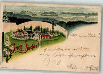 8340 Hinwil 1900 Lithographie Hotel Gasthaus Aussichtsturm Bachtel
