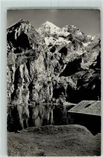 Oeschinensee 1917 - Am Oeschinensee mit Blümlisalpfgruppe