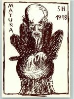 Künstlerkarte Matura 1948 AK