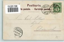 3000 Bern Berne - Schweizer Bundesrat 1900 Bahnpost Nr. 30