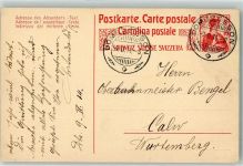 2056 Dombresson 1914 Ganzsache 10 Rappen