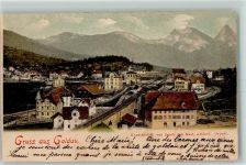 6410 Goldau 1900 Lithographie Kuranstalt von Jacob von Matt Altdorf