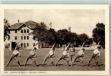 1145 Bière - Kaserne Soldaten bei Turnübungen