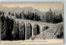 1884 Villars-sur-Ollon Foto AK Pont de Chesieres
