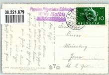 6067 Melchtal 1949 Foto AK Pension Pilgerhaus Edelweis Ort lt. Stempel