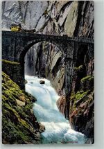 Andermatt Postkutsche Teufelsbrücke Postkutsche Schweiz Foto AK