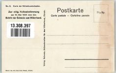 Nr. 5 Karte Der Völkerbundstaaten Volksabstimmung 1920 über den Beitritt der Schweiz zum Völkerbund Landkarte
