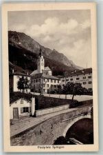 7435 Splügen 1922 Foto AK Postplatz