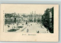 Zürich Bahnhofplatz Pferdewagen Bahnhof Schweiz