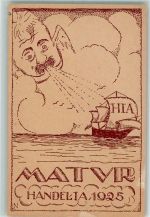 Gebrauchsspuren Matur Handelta 1925 AK