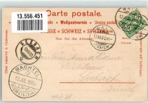 8636 Wald ZH 1903 Lithographie Hotel Bachtel Kirche