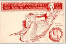 Künstlerkarte sign. Linck Gründung des Weltpostvereins 1909