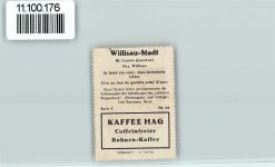 6130 Willisau - Vignette Wappen Kaffee Hag ca 1920-1940