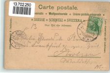 5330 Bad Zurzach BOAKC Lithographie Rathausplatz Kath. Kirche Reform. Kirche Bahnhofstraße