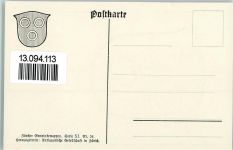 1929 - Zürcher Gemeindewappen Serie XI Nr. 54, sehr gute Erhaltung AK