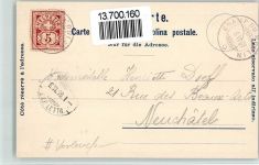 2149 Champ-du-Moulin 1898 BOAKC Vorläufer Druck um 1890 Pension Sentier des Gorges Lithographie