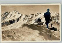 Wetterhorn Grindelwald 1921 Foto AK Wetterhorngipfel Winter