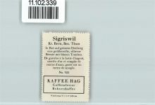 3655 Sigriswil - Vignette Wappen Kaffee Hag ca 1920-1940