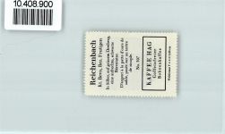 3713 Reichenbach im Kandertal - Vignette Wappen Kaffee Hag ca 1920-1940 Bärentatze