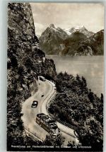 Axenstrasse Postbus Axenstrasse Postkutsche Schweiz 1957 Foto AK