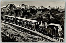 Rothorn Kulm Foto AK Dampf - Zahnradbahn Brienzer Rothorn