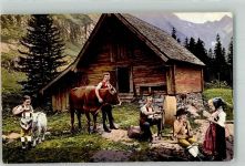 9050 Appenzell - Sennhütte Kuh Ziege Kinder Pfeife PZ Nr.4701 Stempel