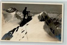Finsteraarhorn Foto AK Eiger Foto Gaberell Bergsteiger