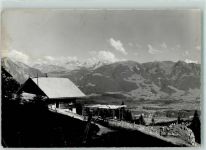 6055 Alpnach Dorf Gebrauchsspuren Ferienheim Stock am Pilatus Alpnachdorf mit Blick auf Stanserhorn Wallenstock und Titlis