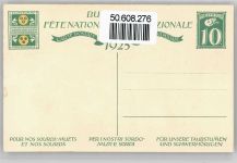 Bundesfeier Ganzsachen Schweiz Künstlerkarte