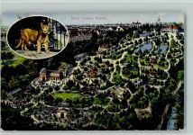 Basel Bâle Zool. Garten, Gesamtansicht AK Zoo 1912