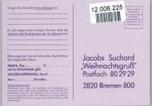 Schokolade - Weihnachten - Künstler sign Blume - Klappkarte, 2-teilig Suchard Schokolade