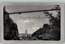 Fribourg Freiburg Brücke - Vallee et Pont du Gotteron ca 1910 AK Suchard Schokolade