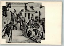 6074 Giswil 1963 Foto AK Kirche St. antonius Deckengemälde