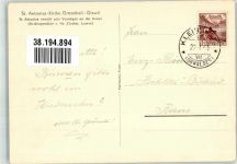 6074 Giswil 1963 Foto AK Kirche St. antonius Deckengemälde