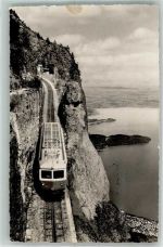 6415 Arth 1955 Foto AK Zahnradbahn Arth-Rigi- Bahn Zugersee Kräbelwand