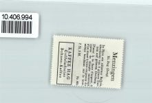 6313 Menzingen - Vignette Wappen Kaffee Hag 1920-1940