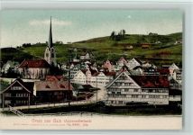 9056 Gais - Teilansicht mit Kirche, Verlag Guggengeim Nr. 6845, gute Erhaltung AK